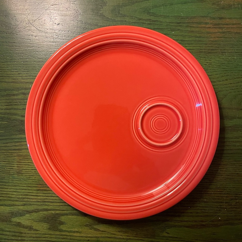 Fiesta Red 10 3/4” Round Snack Plate